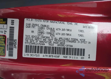 2018 Toyota Tacoma Trd Off Road z USA, uszkodzony, nr VIN 5TFSZ5AN5JX152404